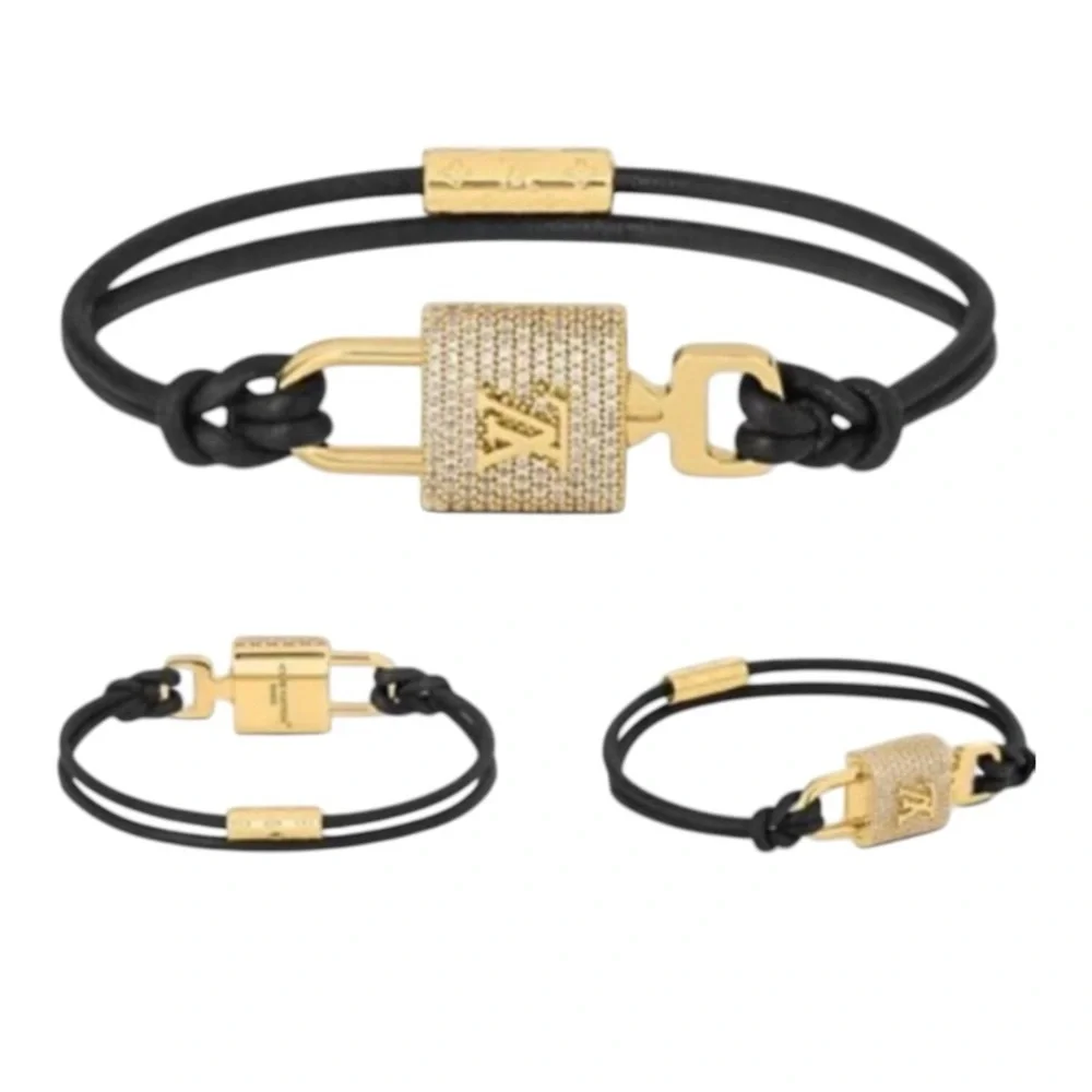 Louis Vuitton RARE Rhinestone Padlock Bracelet - Picture 2 of 6